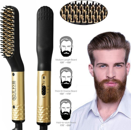 Elektrischer Heißer Kamm Haarglätter und Bartpflege, Herren