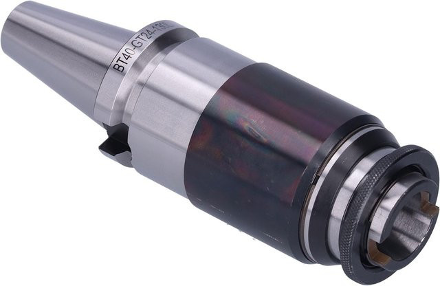 Koogeelife Gewindebohrerhalter mit Spannzangenfutterschaft, Teleskoppuffer und Überlast-Verdrehschutz, Farbe: Silber, BT40-GT24-130 - Bild 1