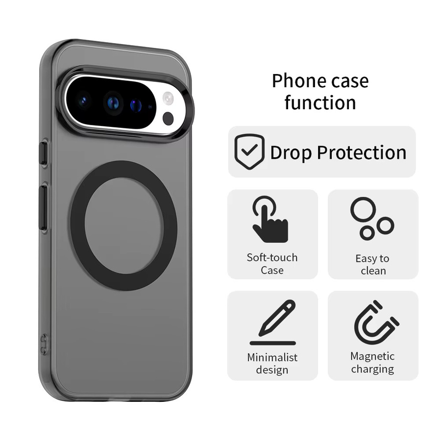 Magnetische transparente Handyhülle mit kabellosem Laden für Google Pixel 9 10 Pro XL 9A 8A 8Pro 9Pro in Candy Farben - Bild 4