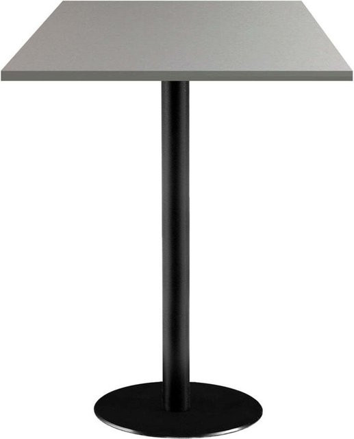 RestooTab Stehtisch Rome quadratisch in Grau und Schwarz, B/T/H: 60 x 60 x 113 cm - Bild 1