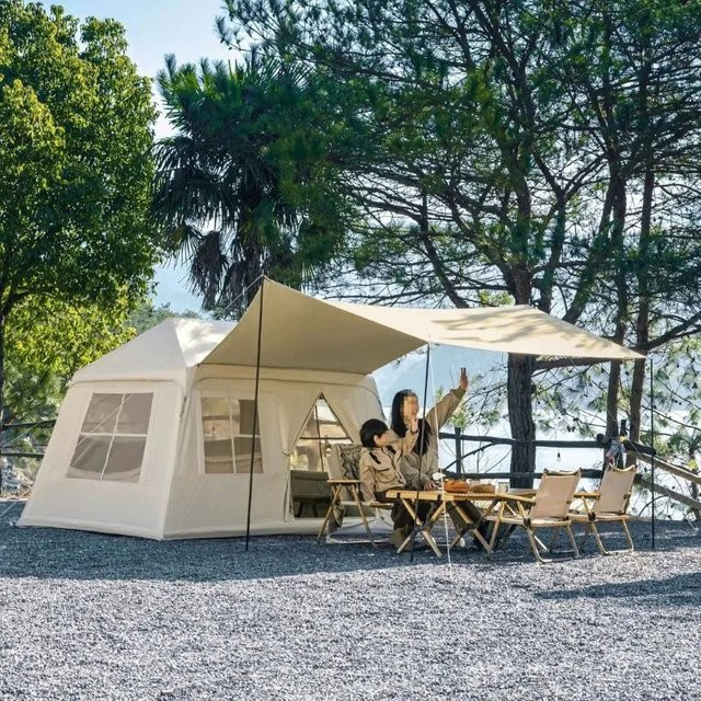 FULANG Camping Zelt aus Oxford-Stoff, wetterfestes Vier-Jahreszeiten-Zelt für Outdoor-Aktivitäten, B/T/H: 260 x 160 x 160 cm - Bild 1