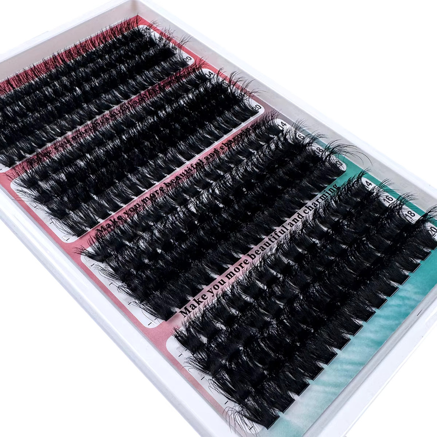 UMIRYAO DIY Cluster-Wimpern, 60D-200D, D/DD Curl, Natürlicher Stil - Bild 3
