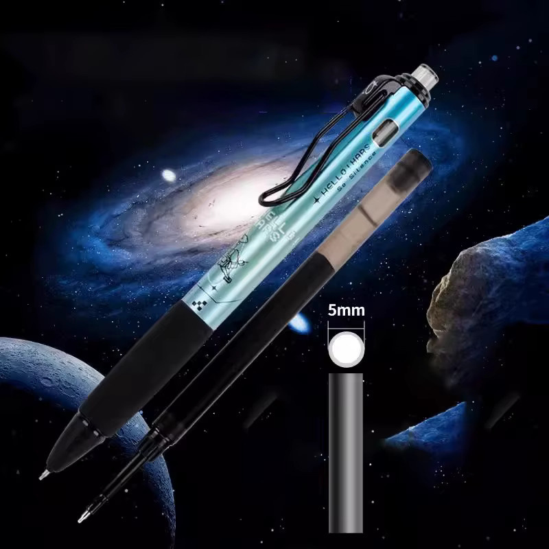 M&G Silent Gel Pen mit 0,5 mm schwarzer ST-Spitze, schnell trocknende Tinte und weichem Gummigriff, nachfüllbar - Bild 3