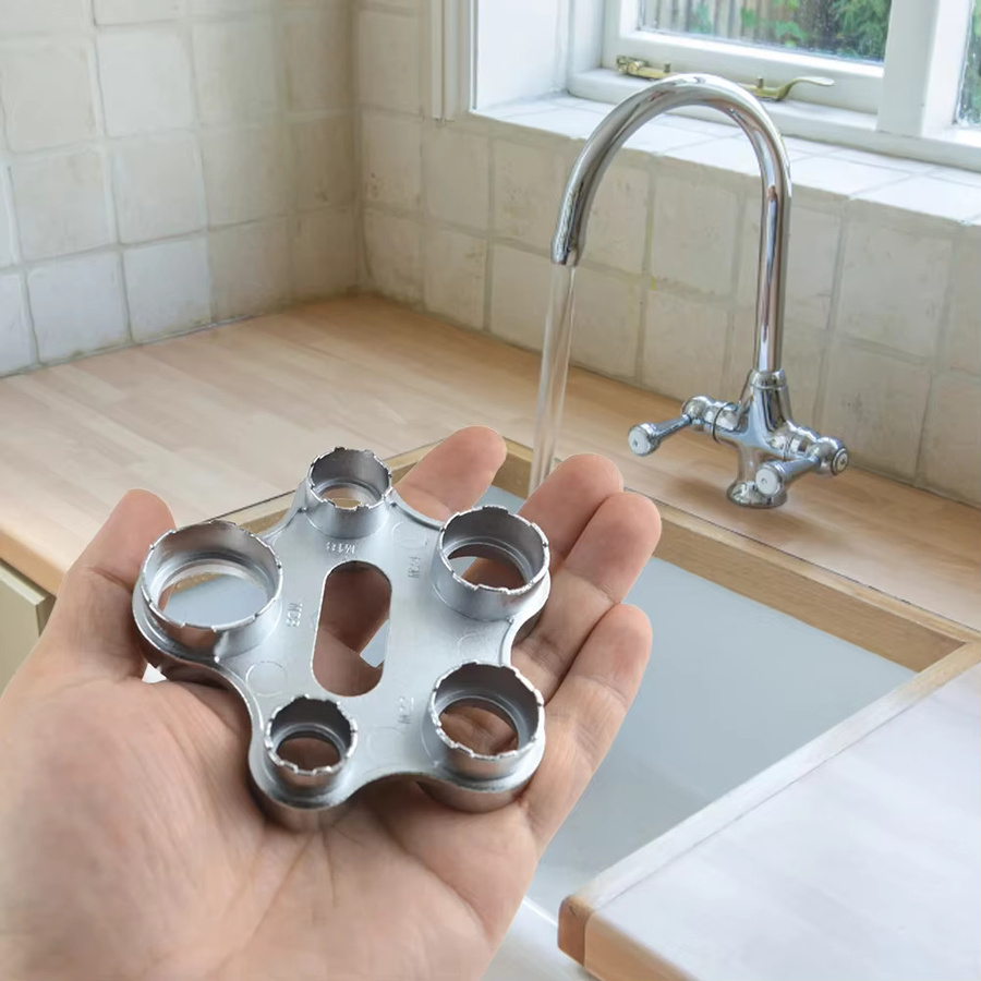 Alloet Multifunktionales Wasserhahn Belüfter Entfernung Werkzeug Set für Badezimmer und Küche - Bild 3