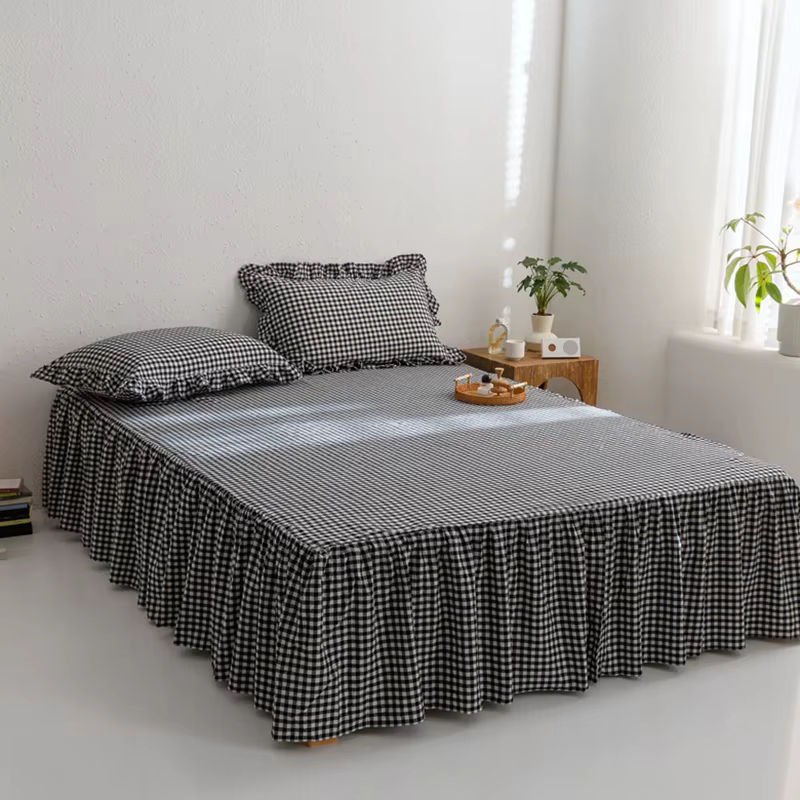 Bon enjoy Bettrock aus 100% Baumwolle im Plaid-Stil, Farbe: Schwarz - Bild 2