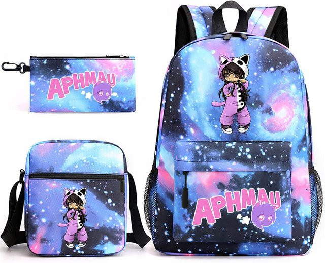Aphmau Schultaschen-Set mit Rucksack, Federmäppchen und Umhängetasche in Multicolour - Bild 1
