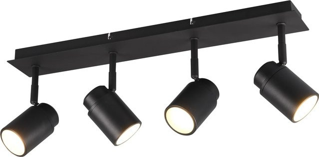 Trio Leuchten Angelo Wandstrahler aus Metall in Schwarz Matt, verstellbar, IP44, B/T/H: 52,0 x 9,5 x 19,5 cm - Bild 1