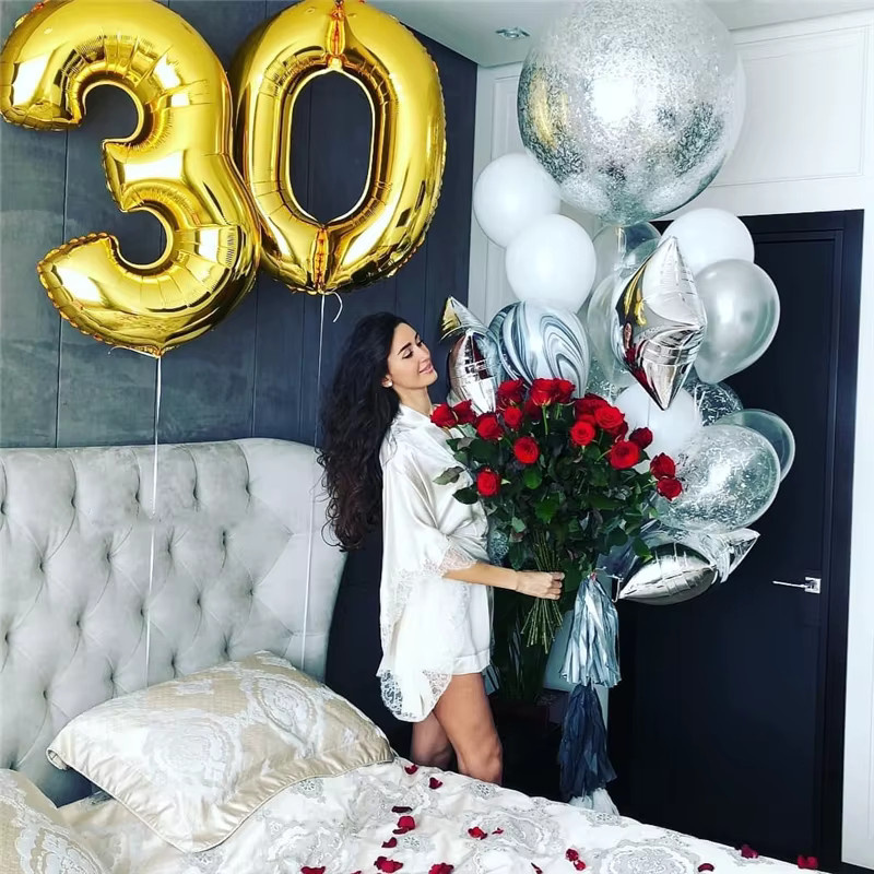 2 Stück KUKUZHU Zahlen-Aluminiumfolienballons in Gold, 40 Zoll, für deine Geburtstagsdekoration - Bild 2