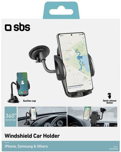 Sbs mobile Universal-Smartphone-Halterung für das Auto mit Saugnapf, Schwarz, für Handys bis 6 Zoll - Bild 1