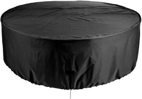 Huapate Staubdichte Cove-Abdeckung für Gartenmöbel, rund, wasserabweisend, Schwarz, Durchmesser: 120 cm, Höhe: 75 cm - Bild 1