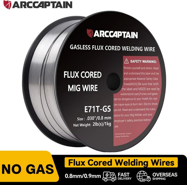 Arc Captain MIG Schweißdraht E71T-GS AWS A5.20 gaslos, Silber, 1 kg - Bild 1