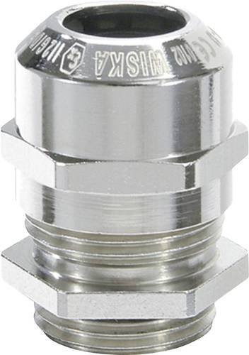 Wiska Kabelverschraubung mit Zugentlastung und Dichtung 1/4 NPT aus vernickeltem Messing in Silber, 50 Stück - Bild 1