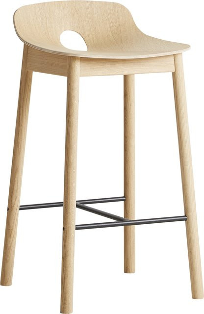 Woud Mono Counter Stuhl in Beige mit skandinavischem Design aus Holz - Bild 1
