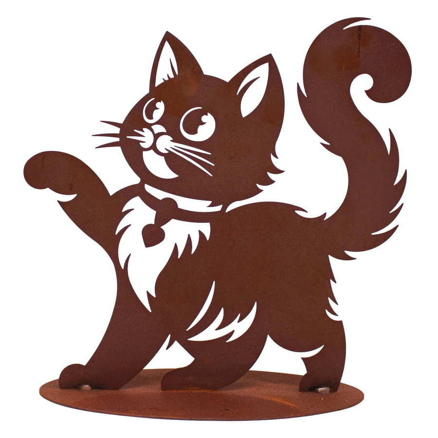 Ferrum Art Design Deko-Figur Katze Bella aus Metall in Braun, B/T: 35 x 35 cm - Bild 2