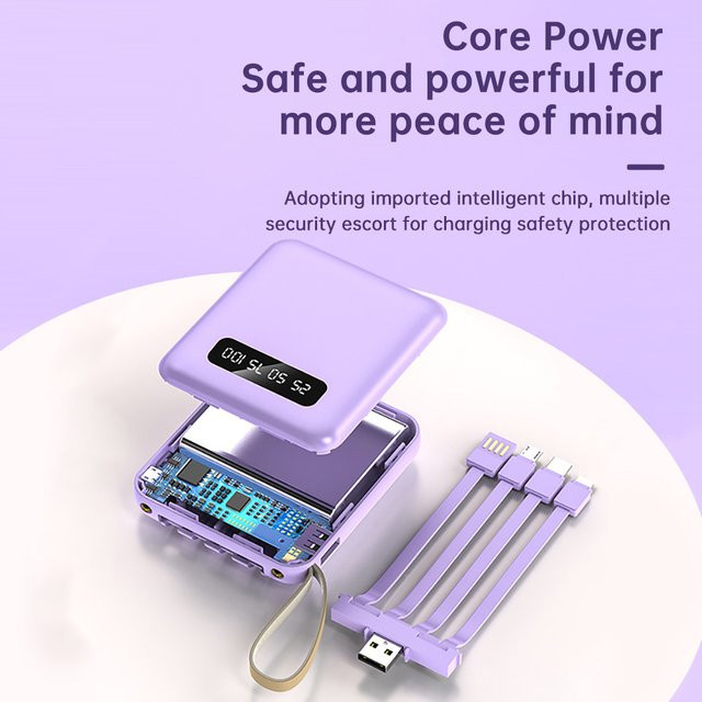 DIY Power Kit für 18650 Batterien mit 3 Zellen, 4-Draht-System, LED-Licht und Digitalanzeige, Farbe: Lila - Bild 1