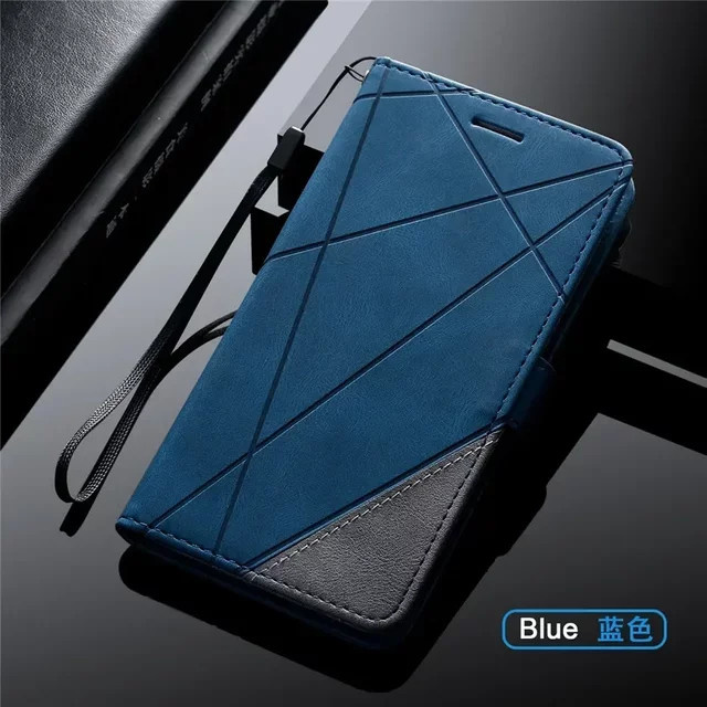 Flip Ledertasche für Huawei P20 P30 Lite P40 Pro Mate 20 30 10 Lite 40 Pro als Brieftasche und Ständer in Braun und Blau - Bild 1