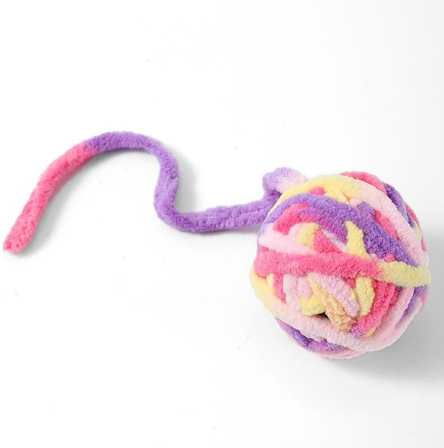 Lustiges Katzenspielzeug Ball, Plüschglockenball, Interaktiv, Wolle, 6cm - Bild 1