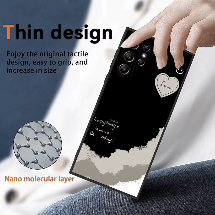Samsung Handyhülle Frosted Soft Cover in Schwarz-Weiß für Galaxy S25 S24 S23 S22 S21 S20 Ultra Plus - Bild 4
