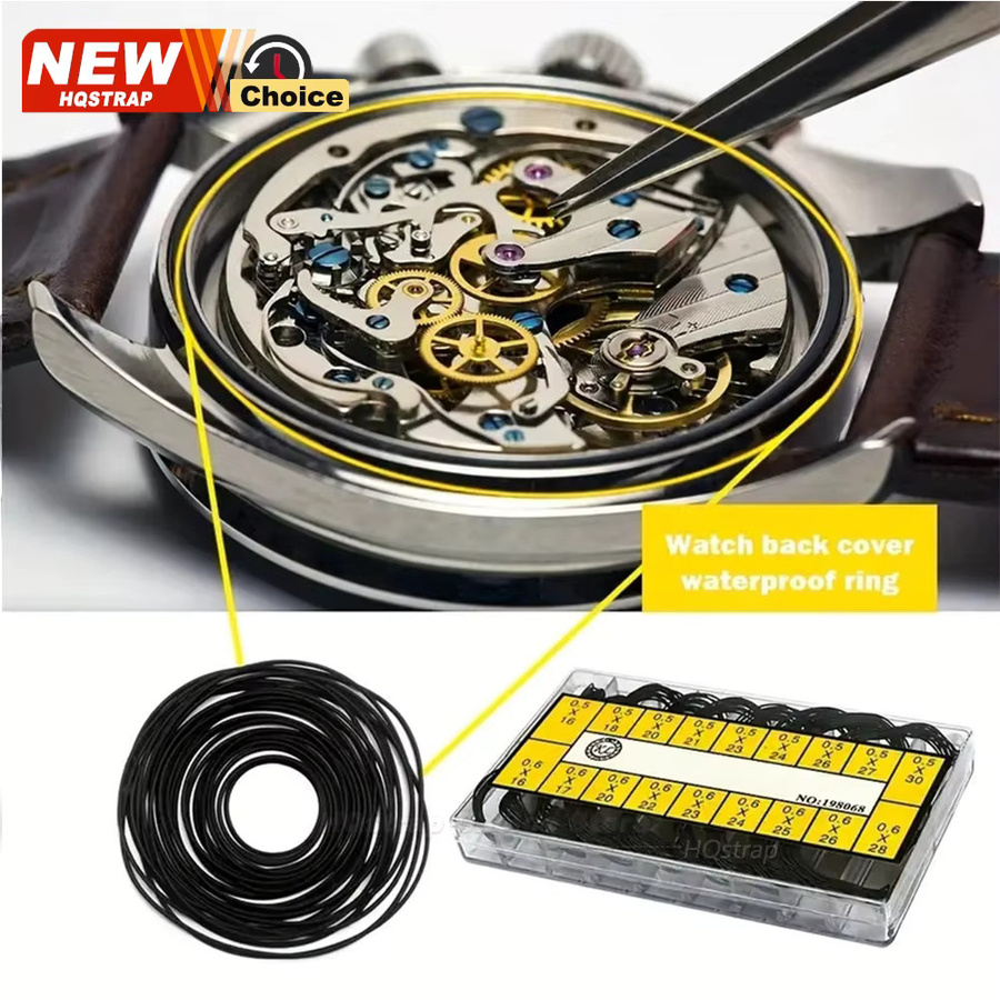 HQstrap Uhren Zubehör, O-Ring Dichtung, Gummi, Schwarz - Bild 4