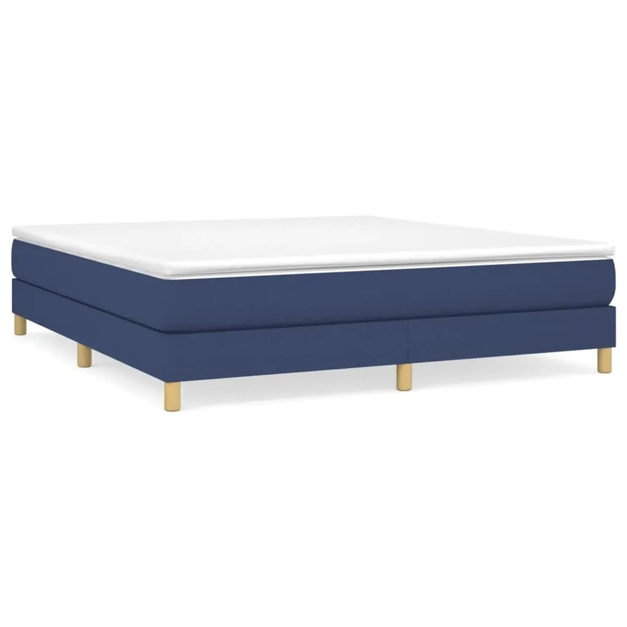 vidaXL Boxspringbett Blau mit Stoffbezug B/T/H: 180 x 200 x 25 cm - Bild 2