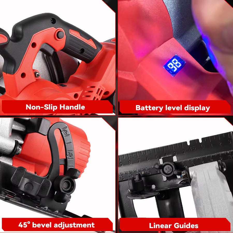 ONEVAN 4000W Bürstenlose Elektrische Kreissäge 7 Zoll Kabellose Handkreissäge für Makita 18V Akku mit 11000 U/min - Bild 4