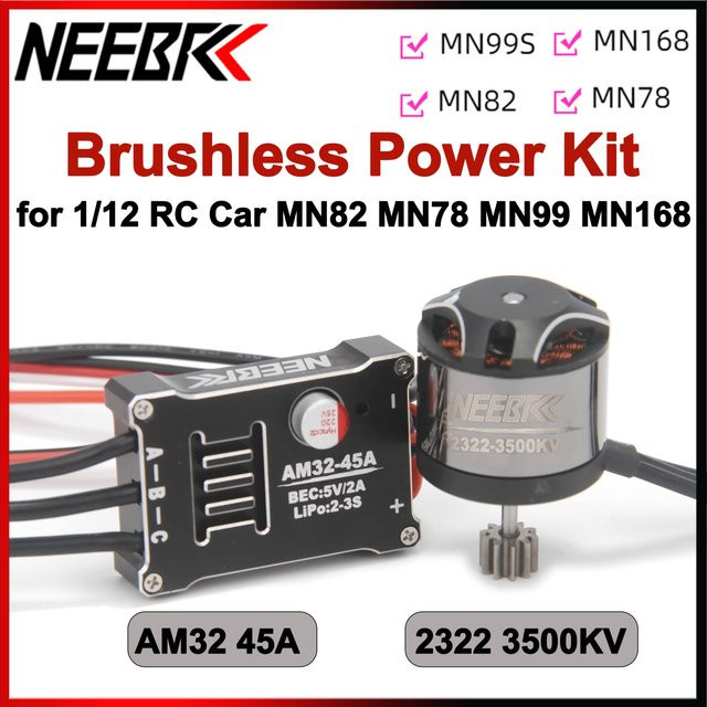NeebRC Bürstenloser Motor mit ESC, Upgrade Kit für 1/12 RC Car Crawler - Bild 1