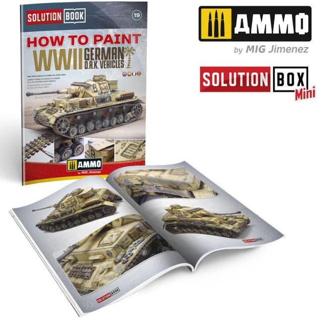 AMMO by MIG Jimenez Solution Book 19 - How to Paint WWII German D.A.K. Vehicles, Fahrzeuge - Bild 1