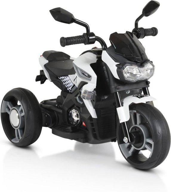 Moni Elektromotorrad Colombo mit Scheinwerfer, zwei Motoren, MP3, weiß - Bild 1