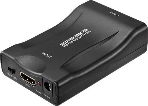 SpeaKa Professional AV Konverter SP-9430148 HDMI auf SCART in Schwarz mit 1920 x 1080 Pixeln - Bild 1