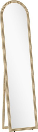 HOMCOM Standspiegel Moderner Ganzkörperspiegel in Steinoptik, Bogenform, Wand- und Freistehend, Beige, B: 40 cm, H: 160 cm