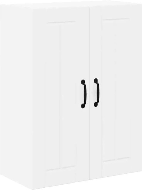 vidaXL Küchenschrank in Weiß Hochglanz mit Schranktüren und Regalböden, B/T/H: 60 x 31 x 80 cm - Bild 1