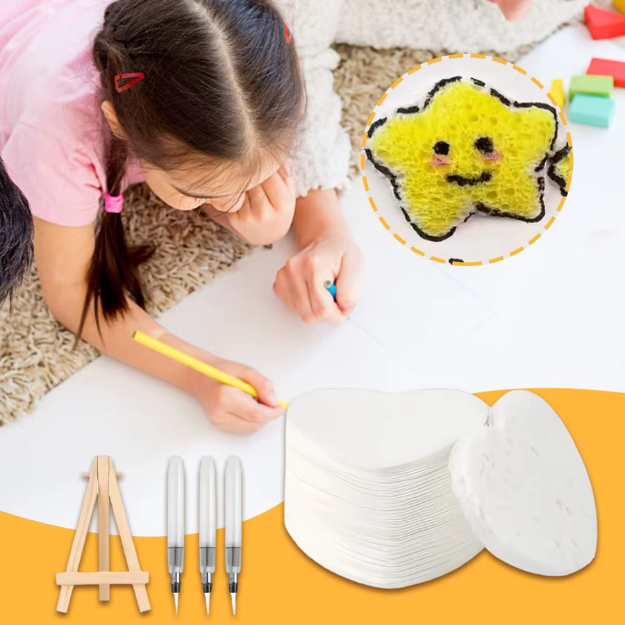 Shunmaii Magic Puffy Paint Kit mit 12 Markern und 10 Schaumstoff-Textur-Malpapieren in Mehrfarbig für 3D-Zeichnungen - Bild 2