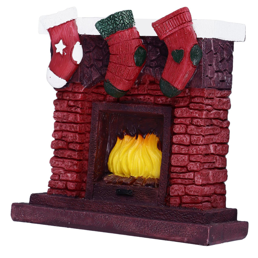 Weihnachtliche Aquarium-Dekoration von mfySpace aus Harz in Multicolor als Tischdeko mit Kamin-Motiv - Bild 2