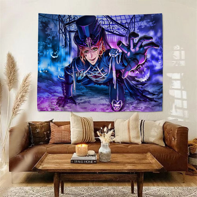 Twisted Wonderland Anime Wandteppich Science Fiction Wandkunst für dein Zimmer Dekor - Bild 4