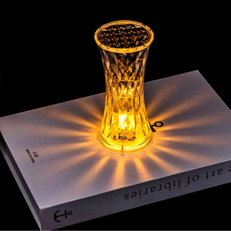 Lyfs LED Nachtlicht Kristall Diamant Tischlampe aus transparentem Acryl für das Schlafzimmer - Bild 5