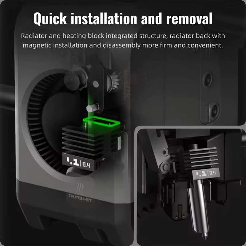 Bambu Lab Hotend Kit mit gehärteten Stahl-Düsen für P2S in 0,2 mm, 0,4 mm, 0,6 mm und 0,8 mm - Bild 3