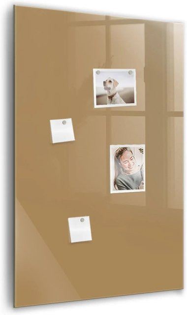Tulup Magnettafel aus Glas in Dunkelbeige, B: 60 cm, H: 90 cm - Bild 1