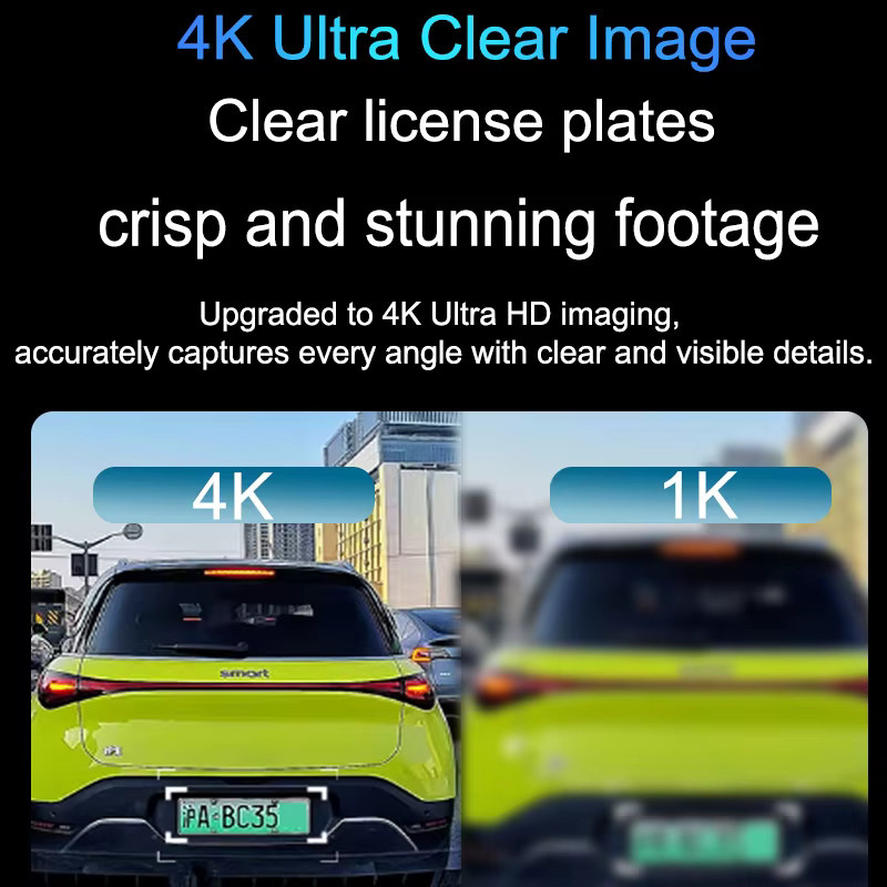 Grecoreal Dashcam 4K mit Wi-Fi, Front- und Rückkamera, Schwarz, für BMW 5er Serie G30/G31 2018-2023 - Bild 4