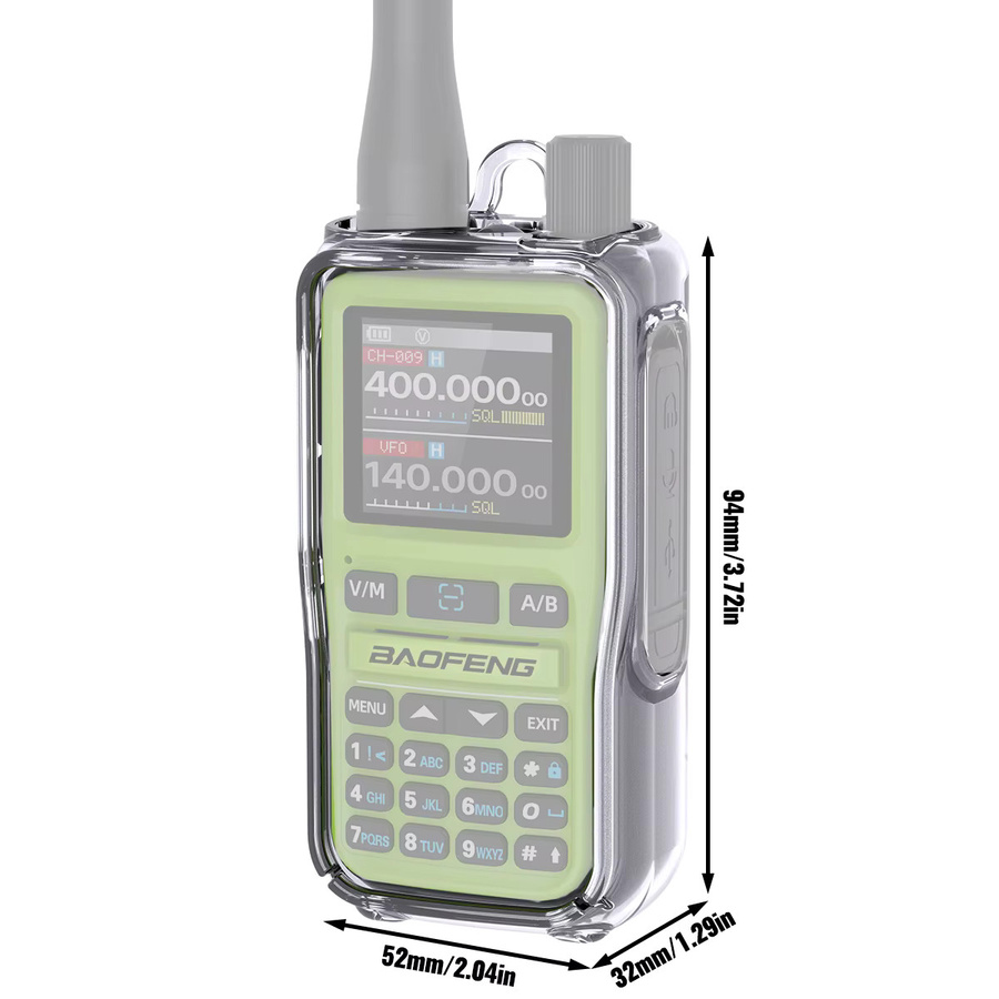 ABBREE Transparenter Walkie-Talkie-Schutz aus TPU für Baofeng UV-5R Mini-Radio - Bild 2