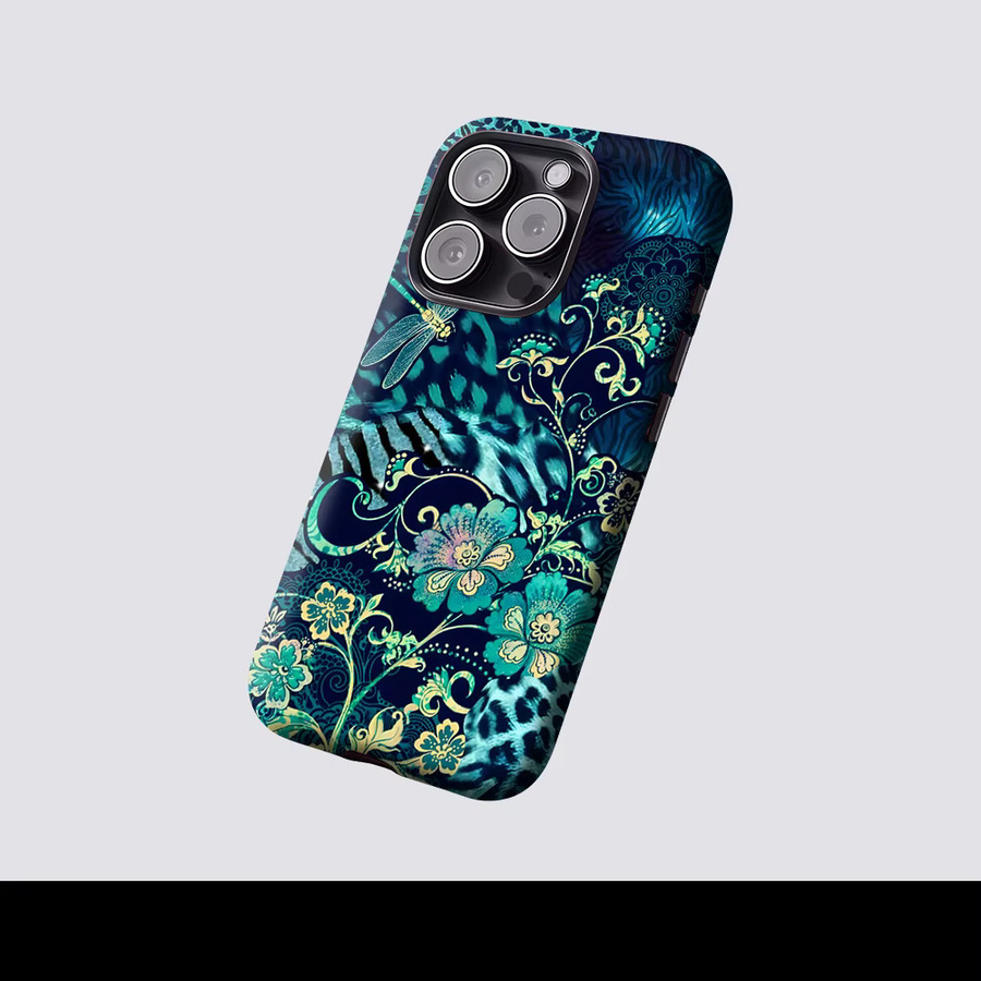 Potdemiel Magnetische Handyhülle Dschungel-Libelle für iPhone 17 16 15 14 13 Pro Max Plus, Mehrfarbig - Bild 2