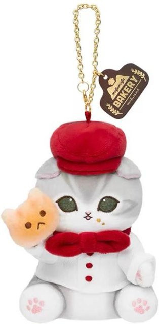 Mofusand Schlüsselanhänger Bäckerei Haifisch Katze, Unisex, white - Bild 1