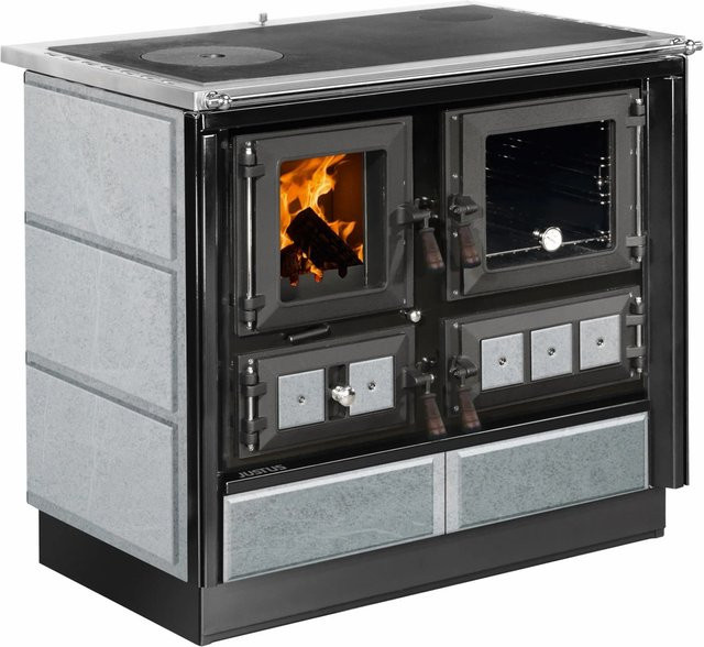 Justus Küchenofen Rustico 90 2.0 Speckstein Schwarz Grau 7 kW - Bild 1