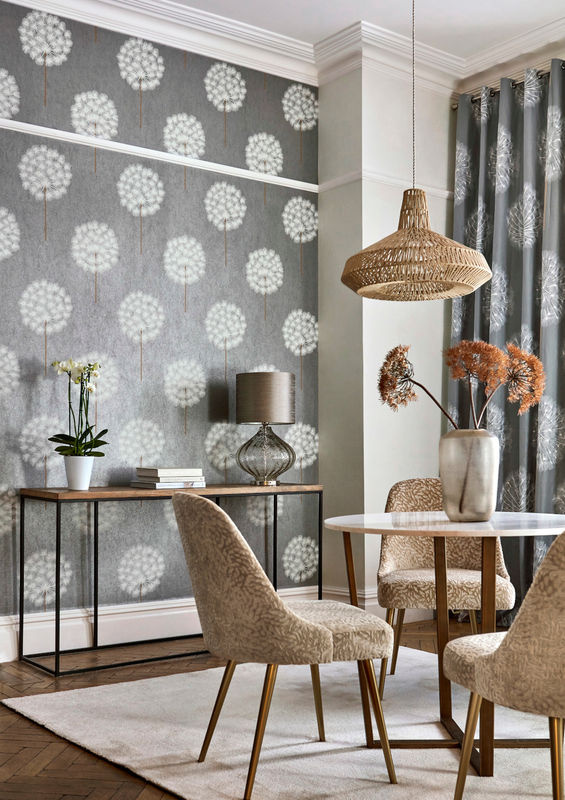 Harlequin Tapete Amity Floral Botanical in Grau und Gold als Vlies-Tapete Rolle - Bild 4