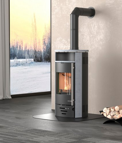accente Ofen CASABLANCA 4.0 GTS aus Granitstein in Grau, B x H: 53 x 112,6 cm - Bild 1
