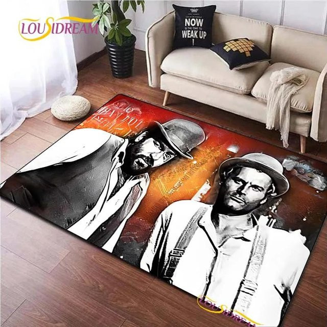 Karpetti Bereichsteppich Bud Spencer & Terence Hill, rutschfest und waschbar, Mehrfarbig, B/T: 60 x 40 cm - Bild 1