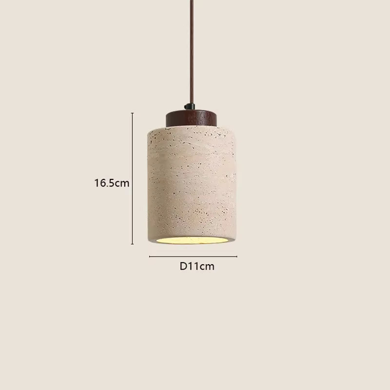 Pumous Wabi-Sabi Designer Hängelampe in Gelb und Beige für Schlafzimmer und Bar - Bild 2