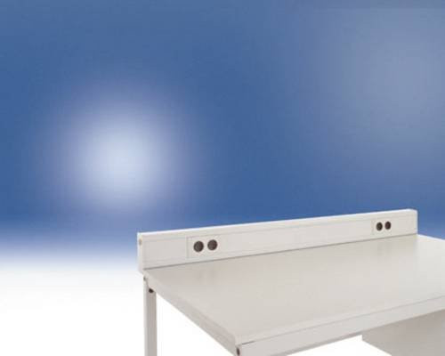 Manuflex ZB0973 Komplett-Energiekanal mit Doppelsteckdosen in Stahl, B/T/H: 125,0 x 6,7 x 13,0 cm - Bild 1