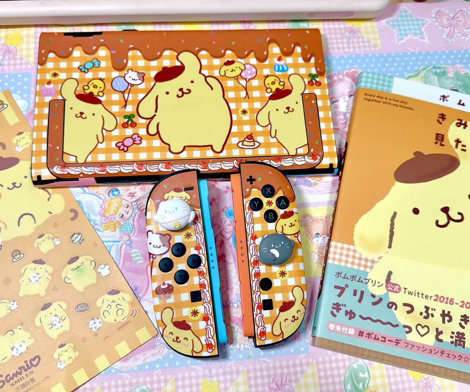Kawayii Cherry Pom Pom Purin Kristallglitzer Schutzhülle für Nintendo Switch, Switch Lite und Switch OLED in Multicolour - Bild 3