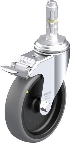 Blickle Lenkrolle LKRA-TPA 126G-11-FI-ELS-E12 mit Feststeller, Rad-Durchmesser: 125 mm, Tragfähigkeit: 80 kg, Farbe: Grau/Schwarz - Bild 1