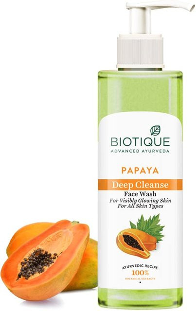 Biotique Papaya Gesichtswaschgel, 200 ml, mit Neem und Kurkuma - Bild 1